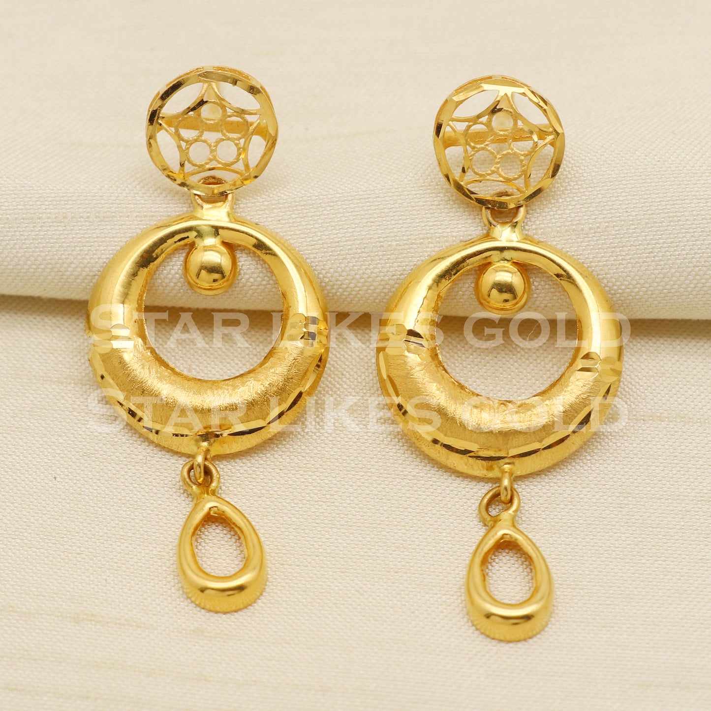Fine 22KT 22 Karat GOLD Filigree NECKLACE Earrings set Jewelry, Indian jewelry, Perfect Gift for Loved Ones, PR1413
