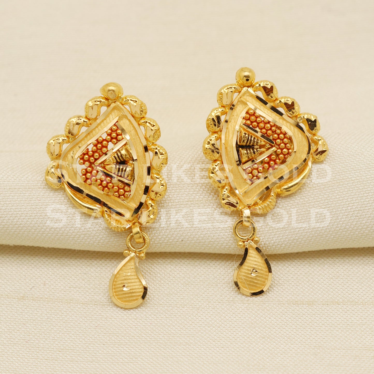 Fine 22KT 22 Karat GOLD NECKLACE Earrings set Jewelry, Indian jewelry, Perfect Gift for Loved Ones, PR1414
