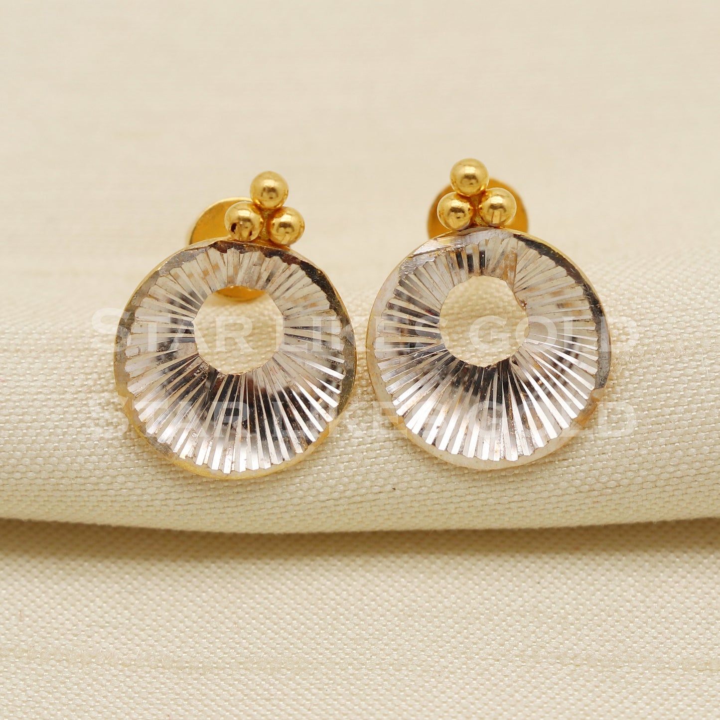 Fine 22KT 22 Karat GOLD NECKLACE Earrings set Two Tone Jewelry, Indian jewelry, Perfect Gift for Loved Ones, PR1415