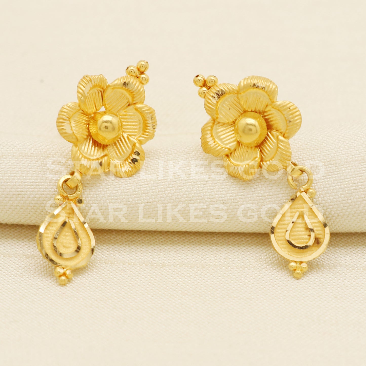 Fine 22KT 22 Karat GOLD NECKLACE Earrings set Filigree Jewelry, Indian jewelry, Perfect Gift for Loved Ones, PR1419