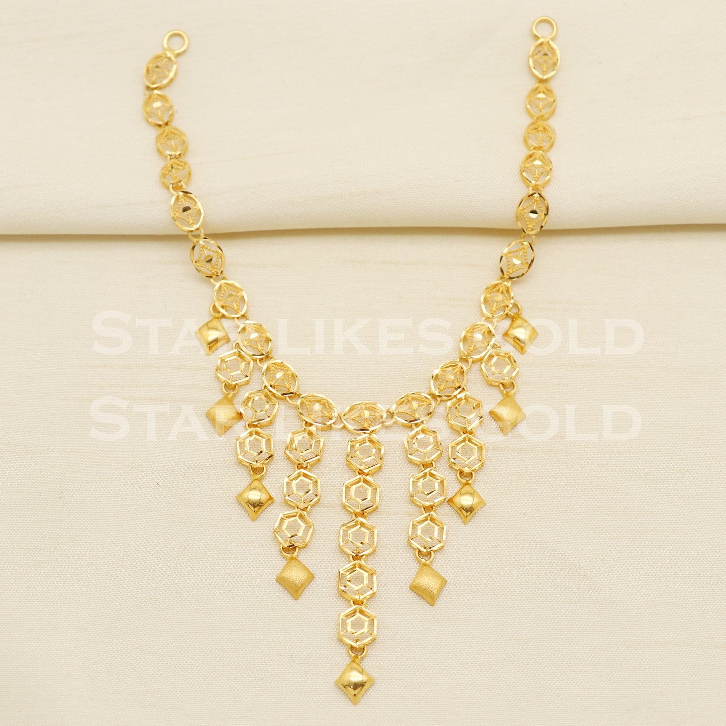 22KT 22 Karat GOLD NECKLACE Filigree Jewelry, Indian jewelry, Perfect Gift for Loved Ones, PR1422