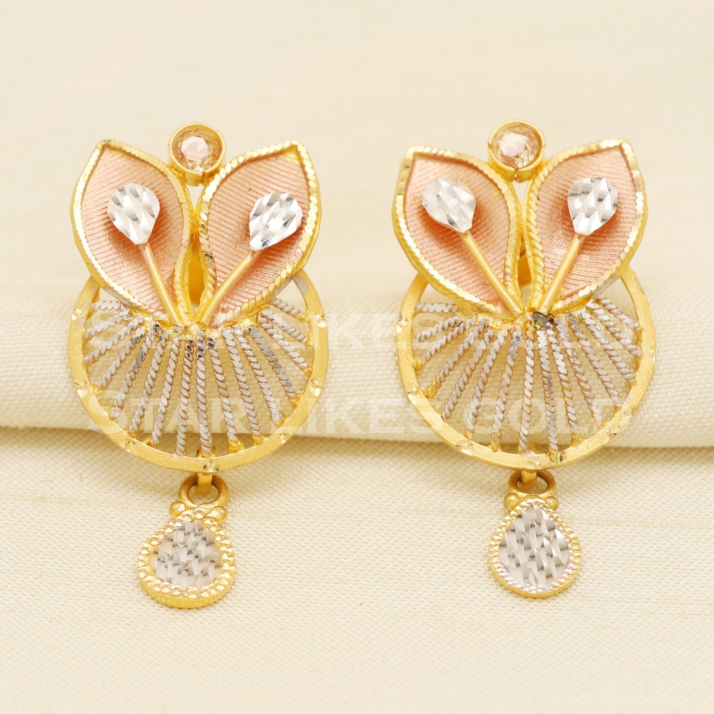 Stunning 22KT 22 Karat GOLD Filigree NECKLACE Multi Tone Jewelry, Indian jewelry, Perfect Gift for Loved Ones, PR1426