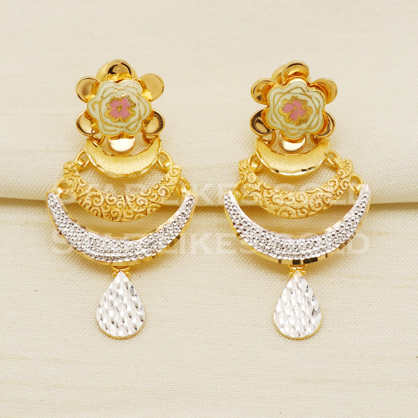 Tow Tone 22KT 22 Karat GOLD NECKLACE Bling Jewelry, Indian jewelry, Perfect Gift for Loved Ones, PR1437