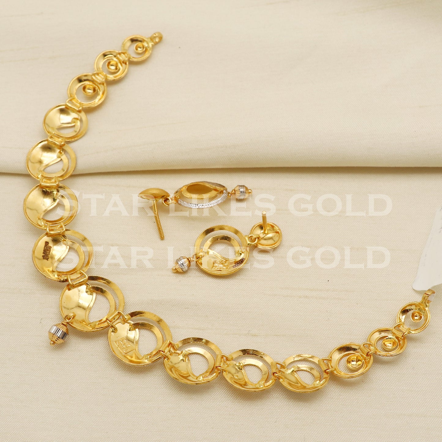 Tow Tone 22KT 22 Karat GOLD NECKLACE Bling Jewelry, Indian jewelry, Perfect Gift for Loved Ones, PR1438