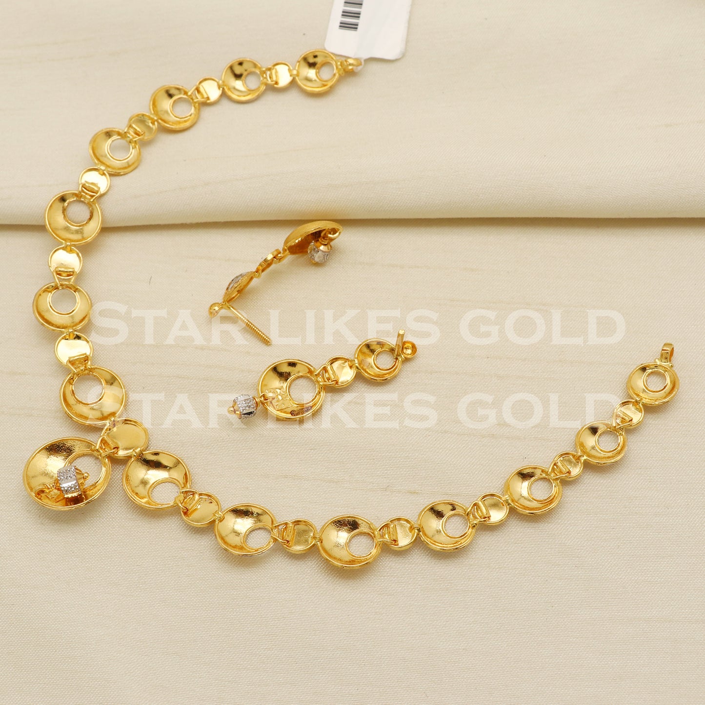 Tow Tone 22KT 22 Karat GOLD NECKLACE Bling Jewelry, Indian jewelry, Perfect Gift for Loved Ones, PR1439