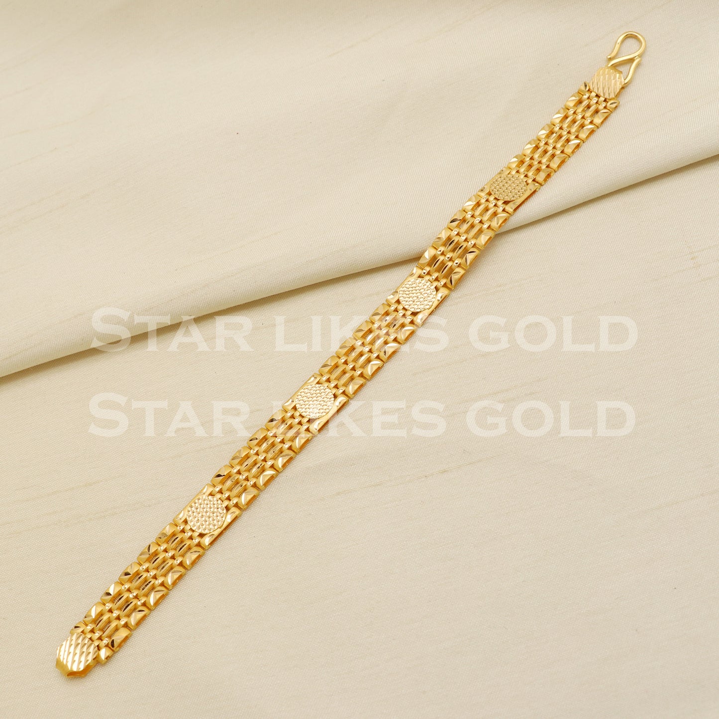 Handmade Indian 22 karat 22k gold Mens bracelet jewelry, PR1440