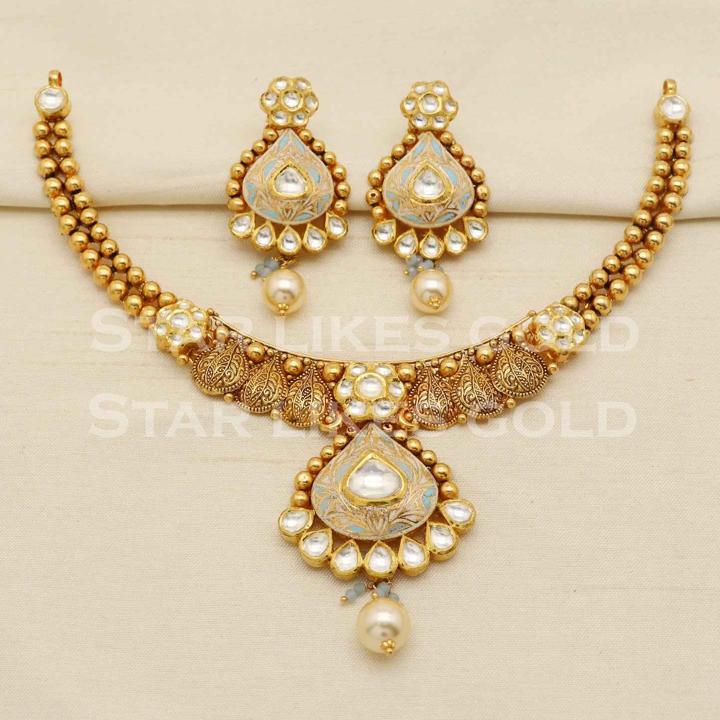 Traditional 22KT 22 Karat GOLD NECKLACE Wedding Jewelry, Perfect Gift for Loved Ones, PR1459