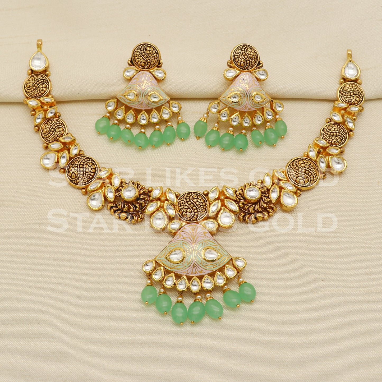 Traditional 22KT 22 Karat GOLD NECKLACE Wedding Jewelry, Perfect Gift for Loved Ones, PR1460
