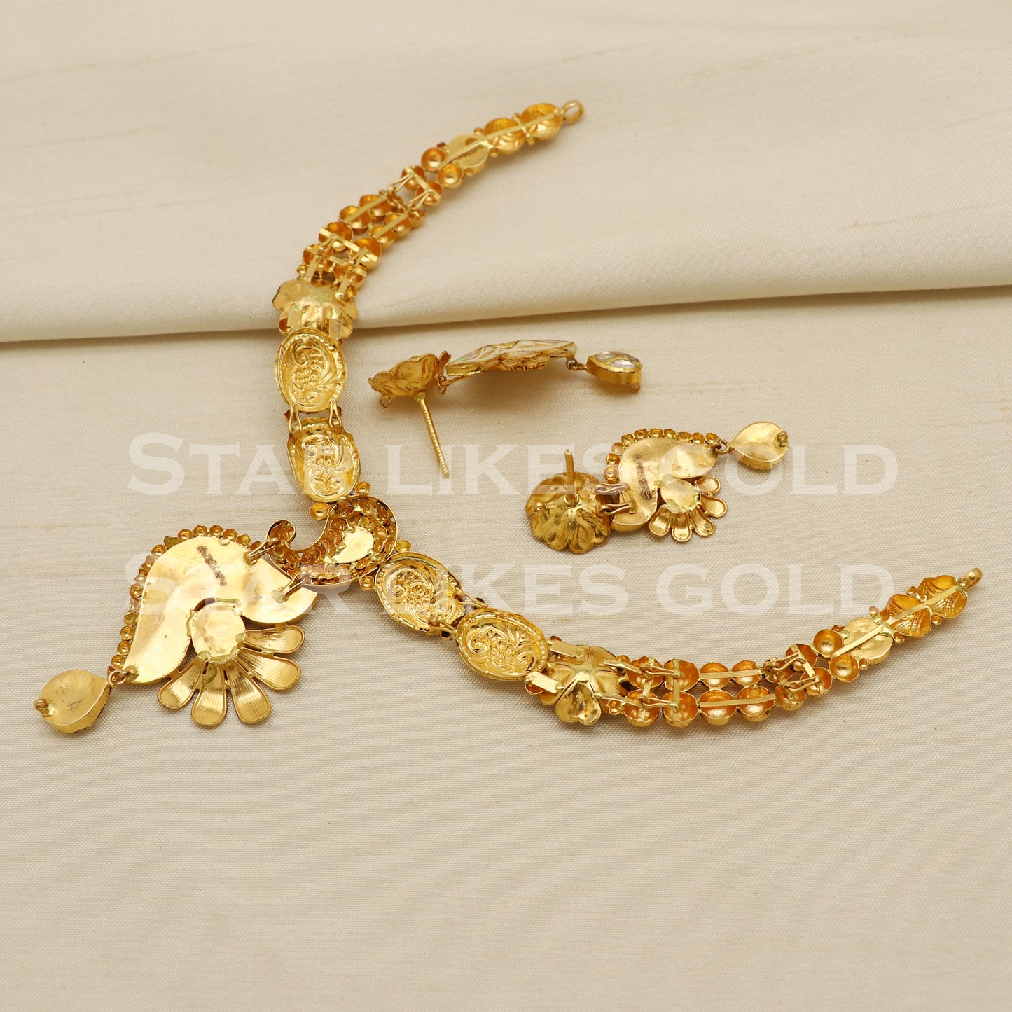 Traditional 22KT 22 Karat GOLD NECKLACE Wedding Jewelry, Perfect Gift for Loved Ones, PR1461
