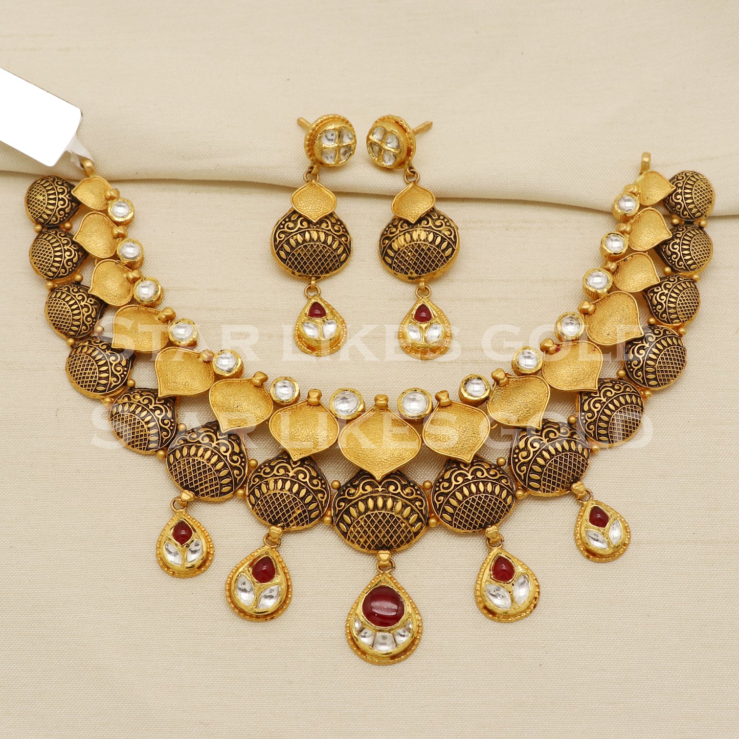 Traditional 22KT 22 Karat GOLD NECKLACE Wedding Jewelry, Perfect Gift for Loved Ones, PR1462