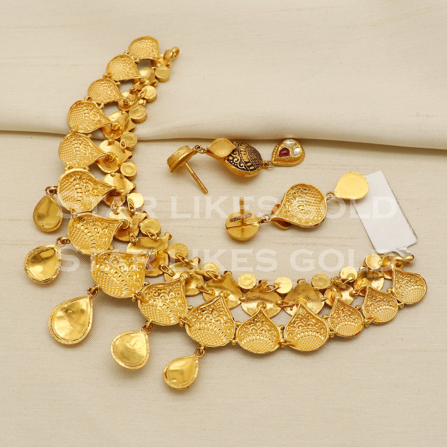 Traditional 22KT 22 Karat GOLD NECKLACE Wedding Jewelry, Perfect Gift for Loved Ones, PR1462