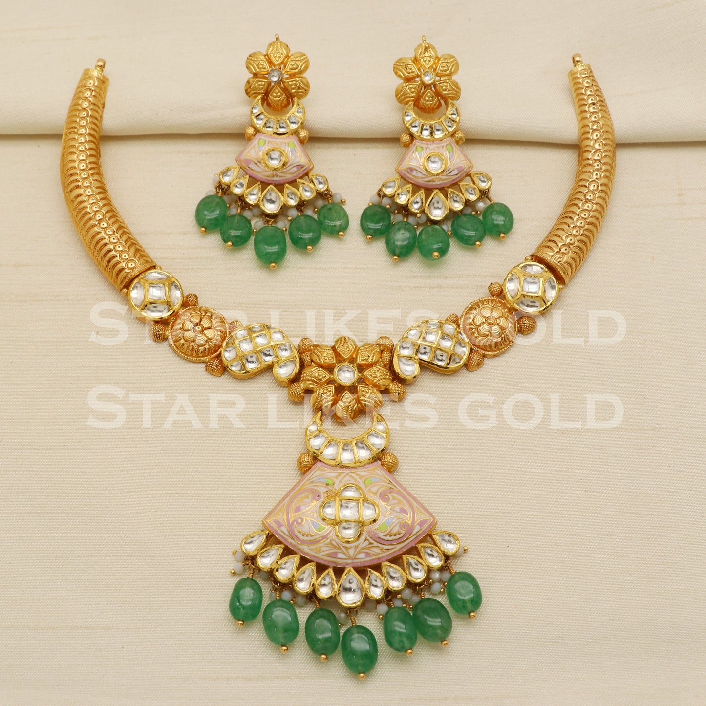 Traditional 22KT 22 Karat GOLD NECKLACE Wedding Jewelry, Perfect Gift for Loved Ones, PR1464