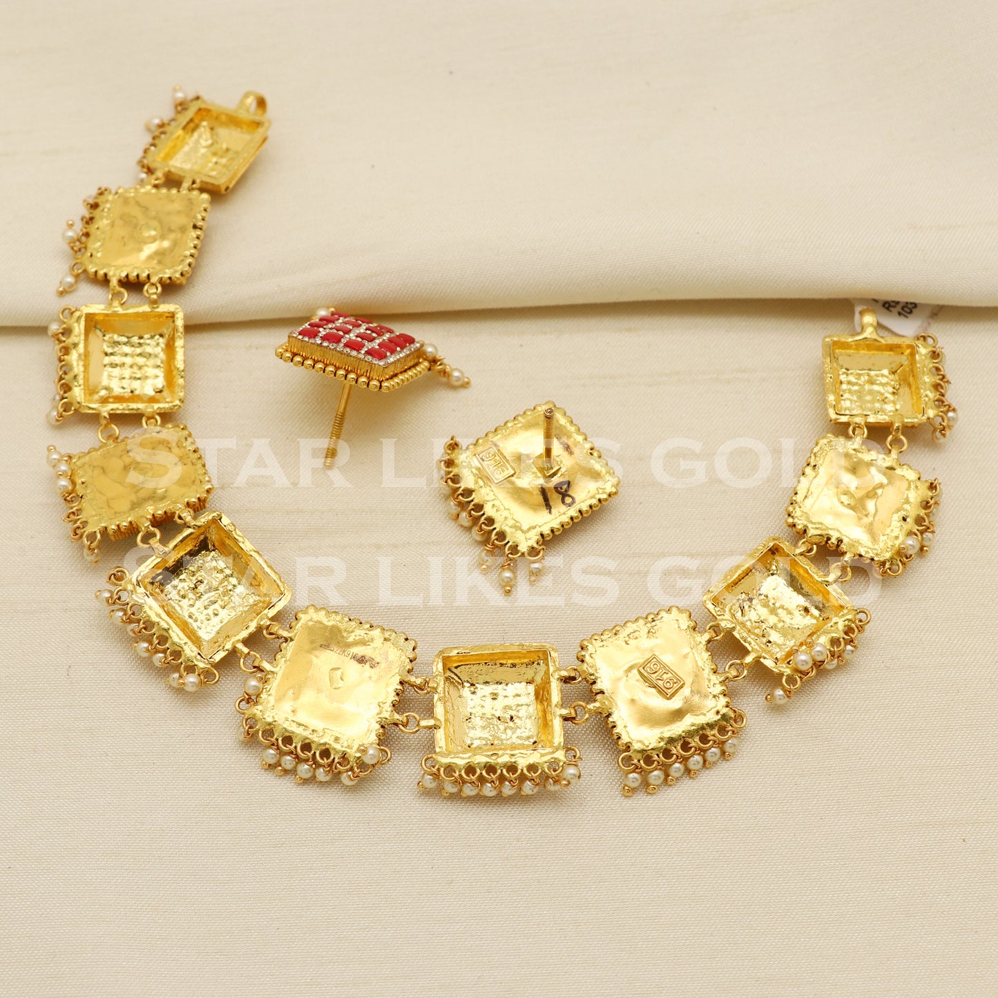 Traditional 22KT 22 Karat GOLD NECKLACE Wedding Jewelry, Perfect Gift for Loved Ones, PR1465