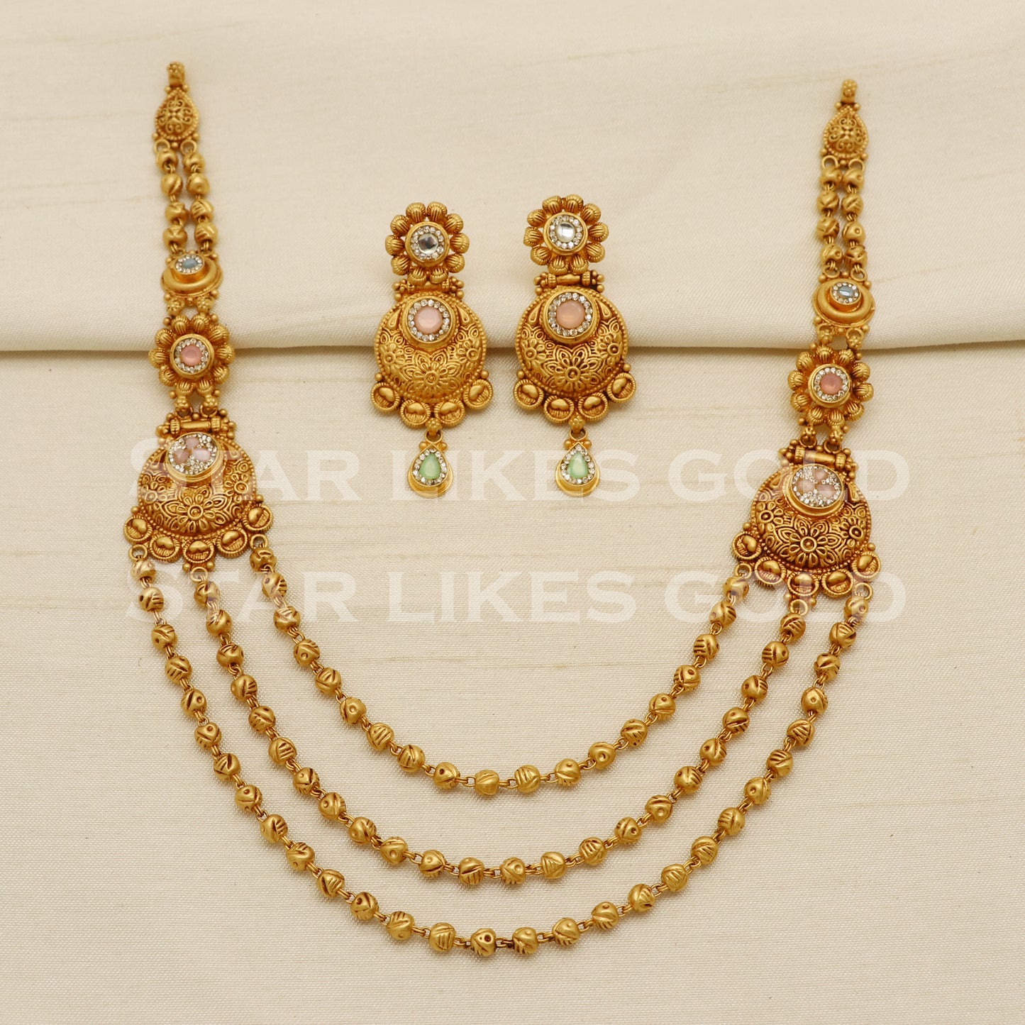 Traditional 22KT 22 Karat GOLD NECKLACE Wedding Jewelry, Perfect Gift for Loved Ones, PR1466