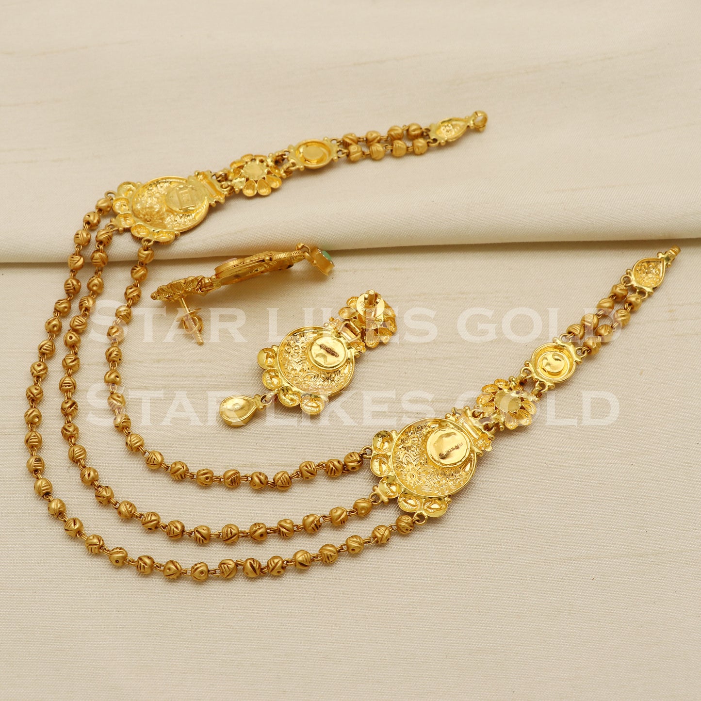 Traditional 22KT 22 Karat GOLD NECKLACE Wedding Jewelry, Perfect Gift for Loved Ones, PR1466