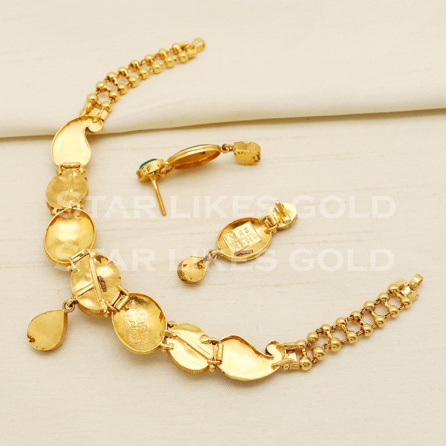 Traditional 22KT 22 Karat GOLD NECKLACE Wedding Jewelry, Perfect Gift for Loved Ones, PR1470