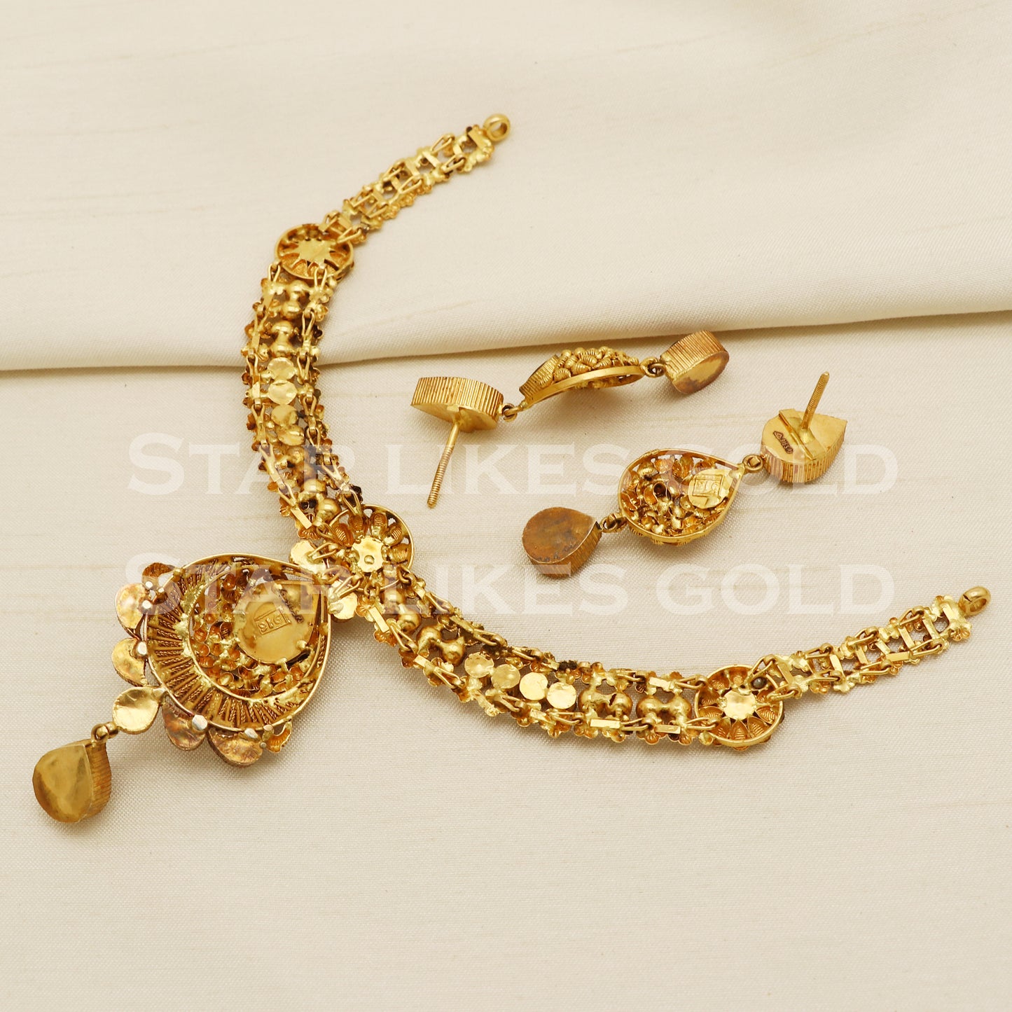 Traditional 22KT 22 Karat GOLD NECKLACE Wedding Jewelry, Perfect Gift for Loved Ones, PR1471