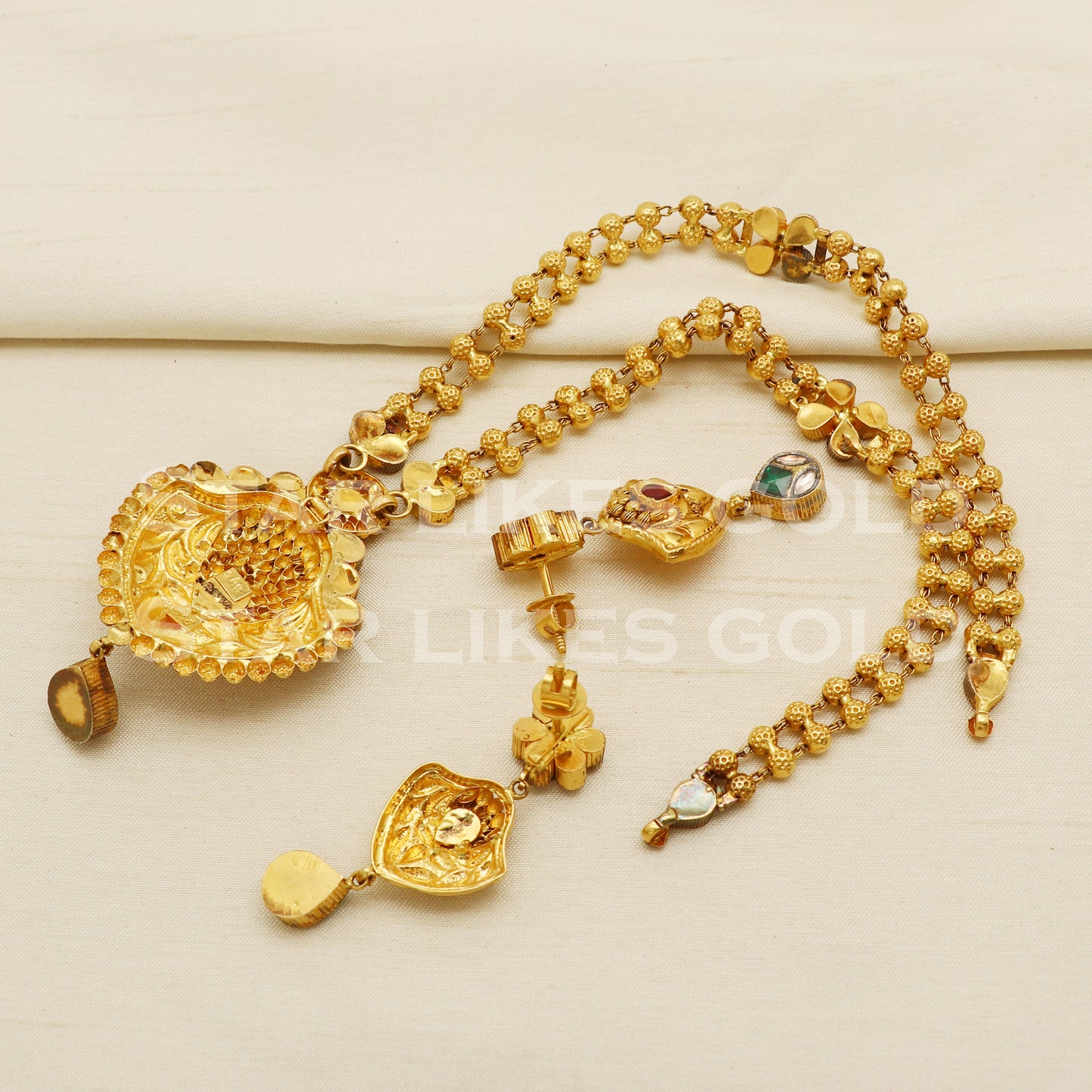Traditional 22KT 22 Karat GOLD NECKLACE Wedding Jewelry, Perfect Gift for Loved Ones, PR1472