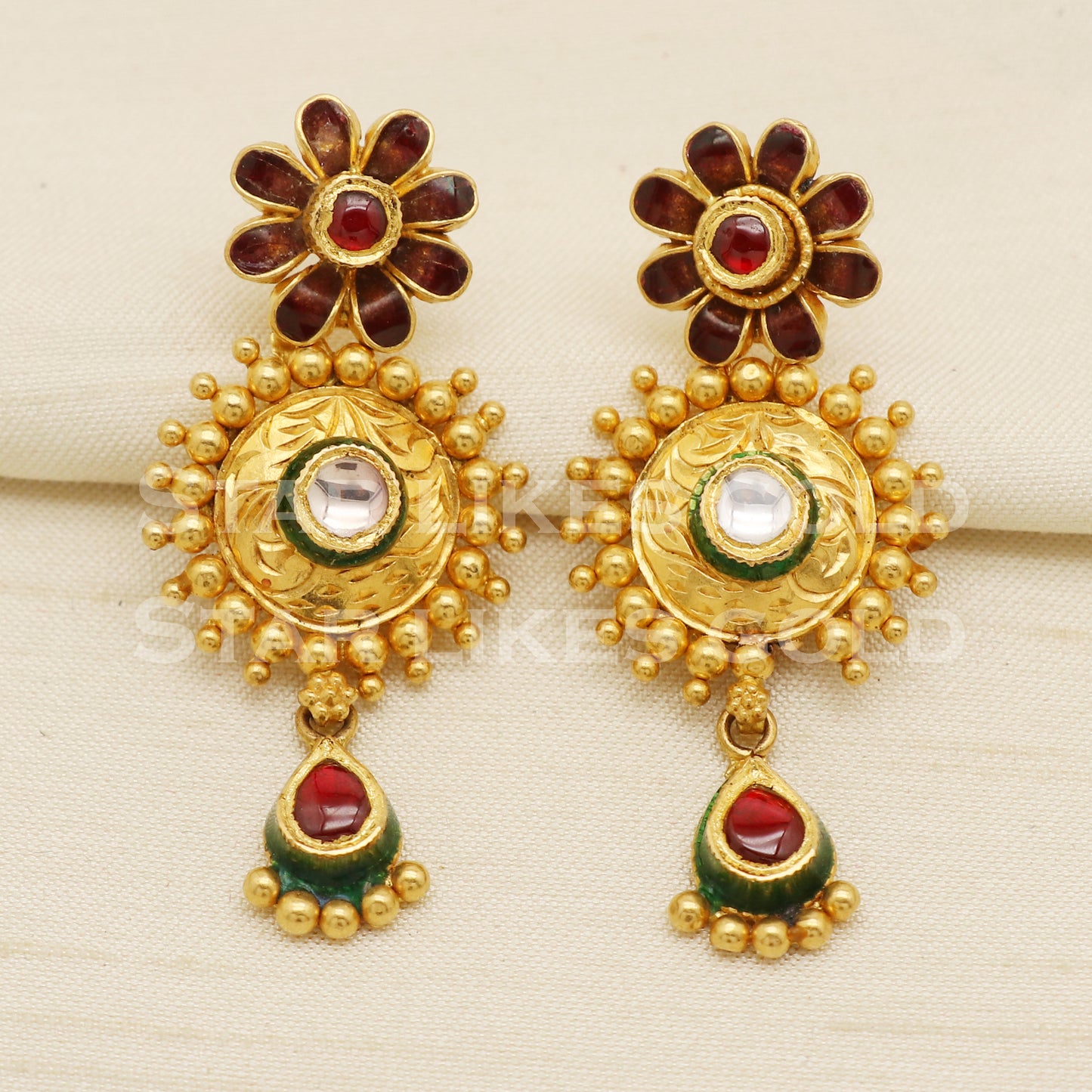 Traditional 22KT 22 Karat GOLD NECKLACE Wedding Jewelry, Perfect Gift for Loved Ones, PR1473