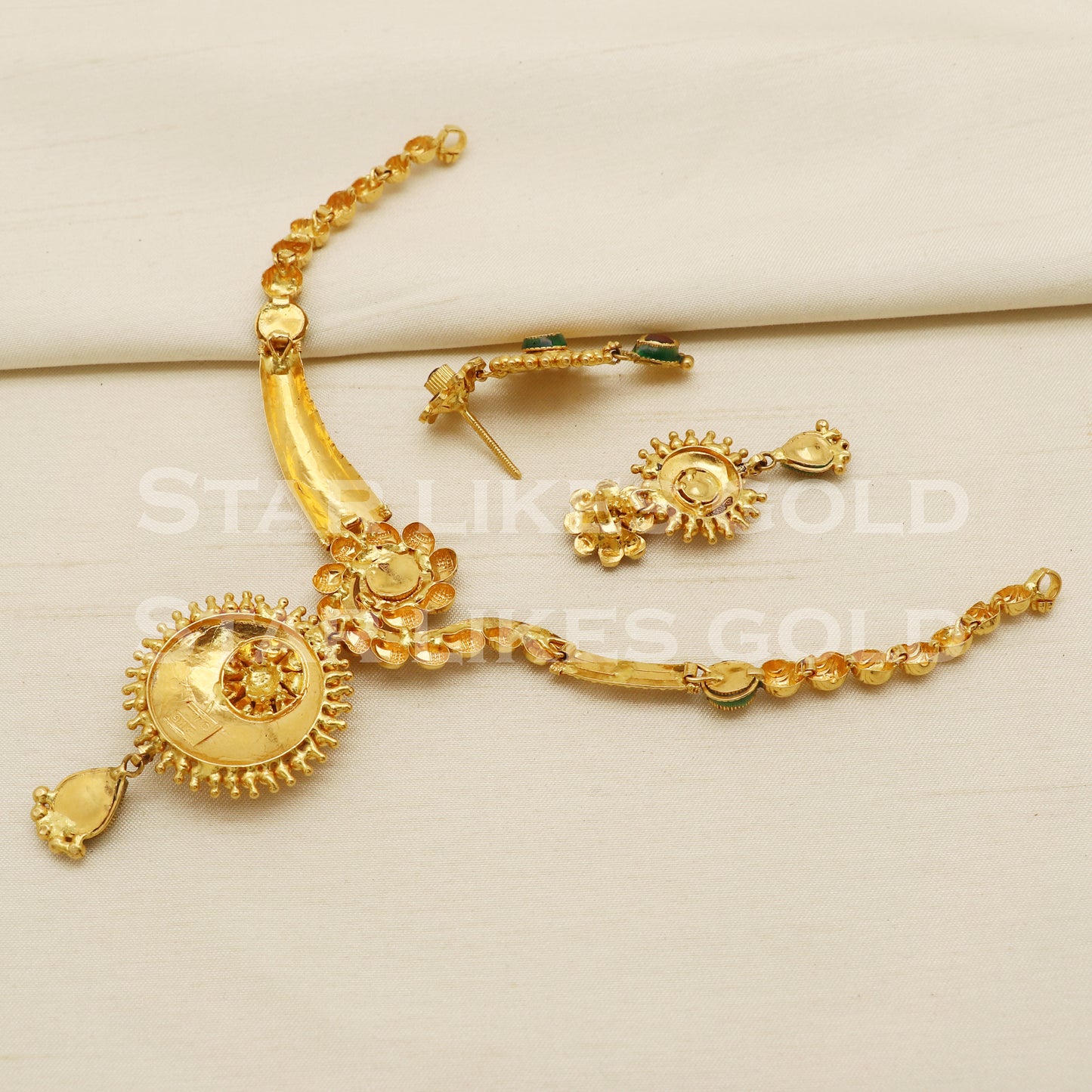 Traditional 22KT 22 Karat GOLD NECKLACE Wedding Jewelry, Perfect Gift for Loved Ones, PR1473