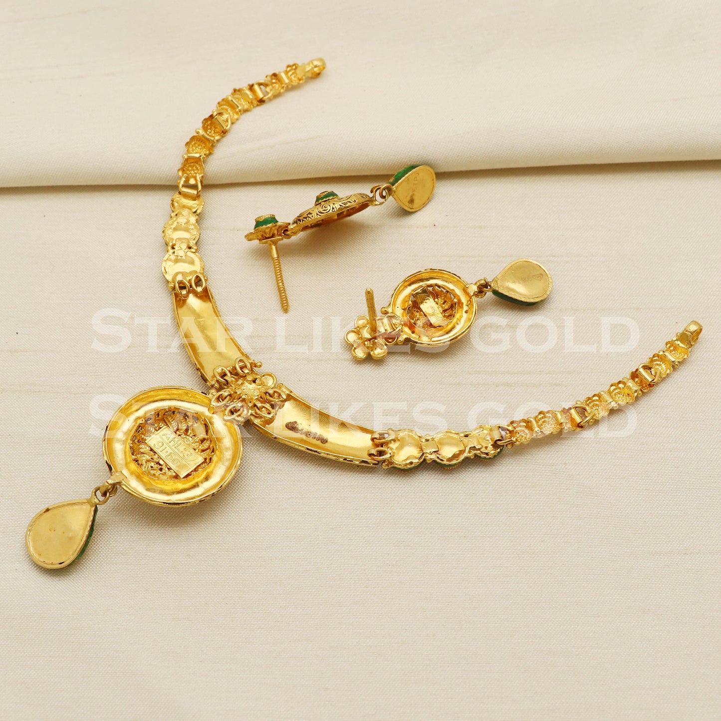 Traditional 22KT 22 Karat GOLD NECKLACE Wedding Jewelry, Perfect Gift for Loved Ones, PR1474