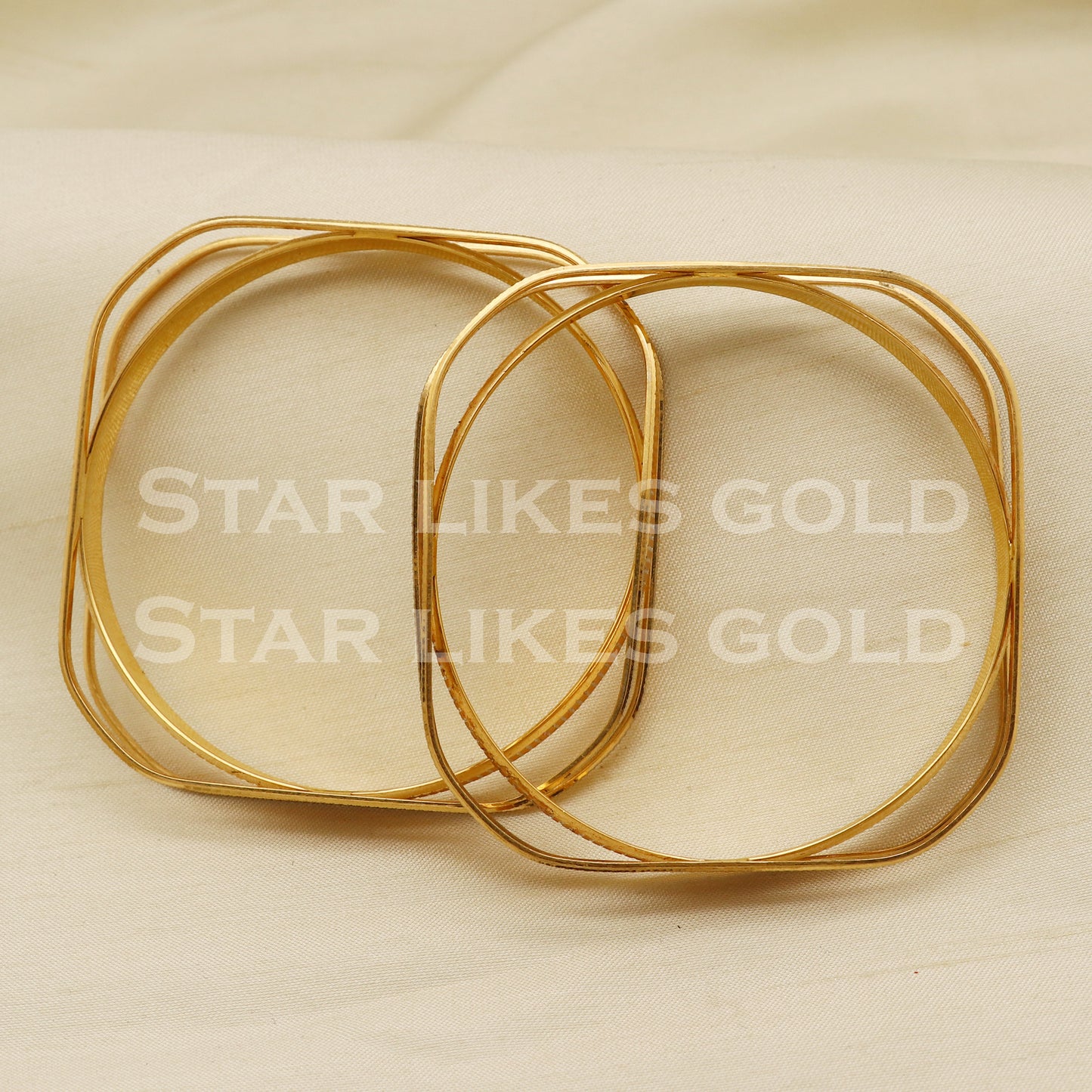 22 karat 22k gold Handmade Bangle Bracelet Pair jewelry, PR1481