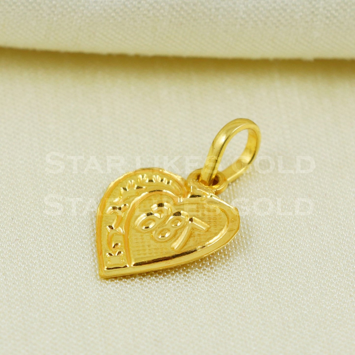 786 muslim 18k Gold Pendant Indian Handmade Jewelry