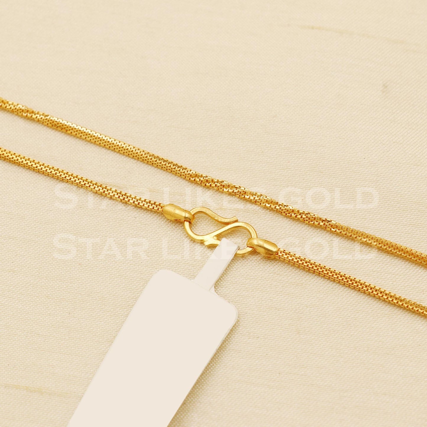 18k Hallmark Gold Fancy Textured Bead Chain for Special Occasions, B1447