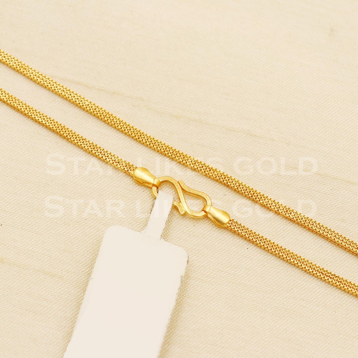 18k GOLD chain necklace Handmade fine Jewelry, B1467