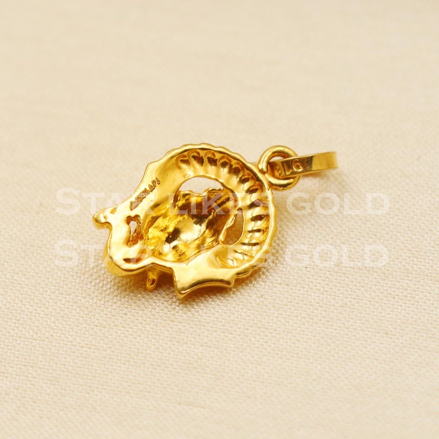 Ganeshji 22k Yellow Gold Handmade Pendant Jewelry, PR1186