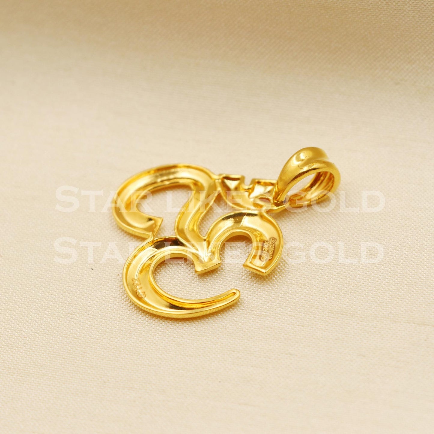 OM 22k Yellow Gold Handmade Pendant Jewelry, PR1195