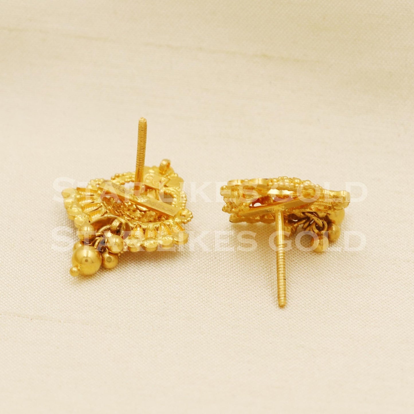 Stunning 22k 22 karat gold earrings, PR1304