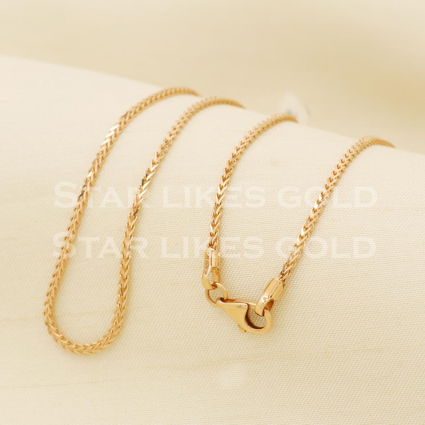 18k 18KT GOLD chain necklace Handmade fine Jewelry, PR1335