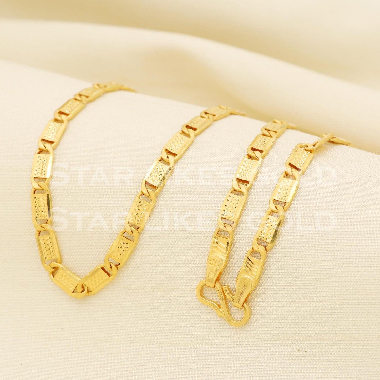 Beautiful 22k 22KT GOLD chain necklace Handmade fine Jewelry, PR1350
