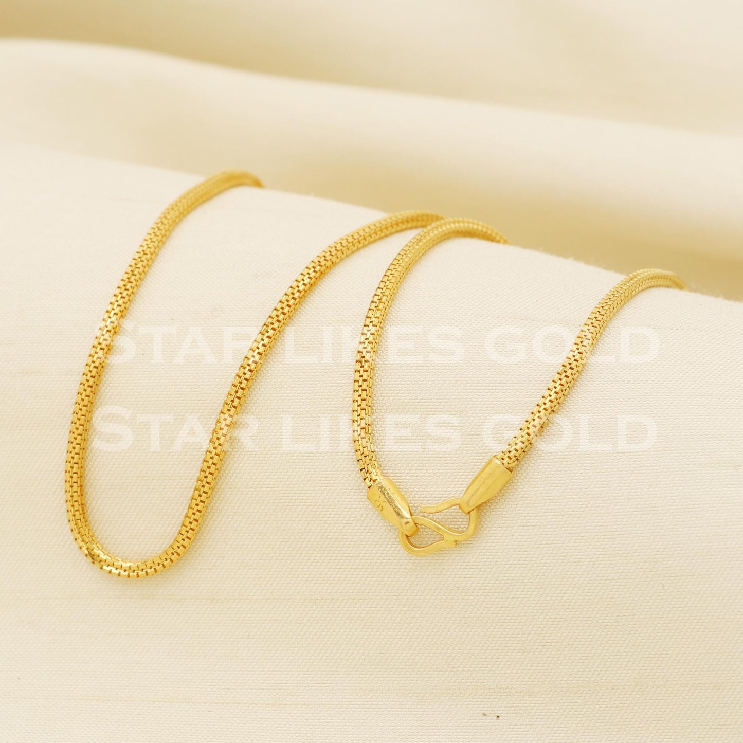 Premium 22k Gold Heavy Box Design Chain with Hallmark, PR1363