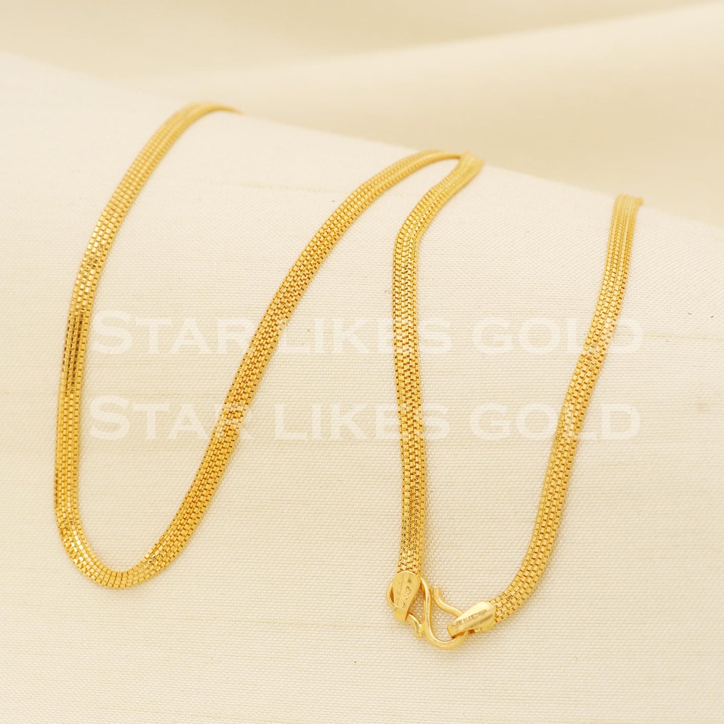 22k 22KT GOLD Yellow Gold chain necklace Handmade fine Jewelry, PR1383