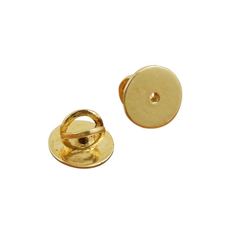 22k yellow gold stud screw back for earrings handmade jewelry