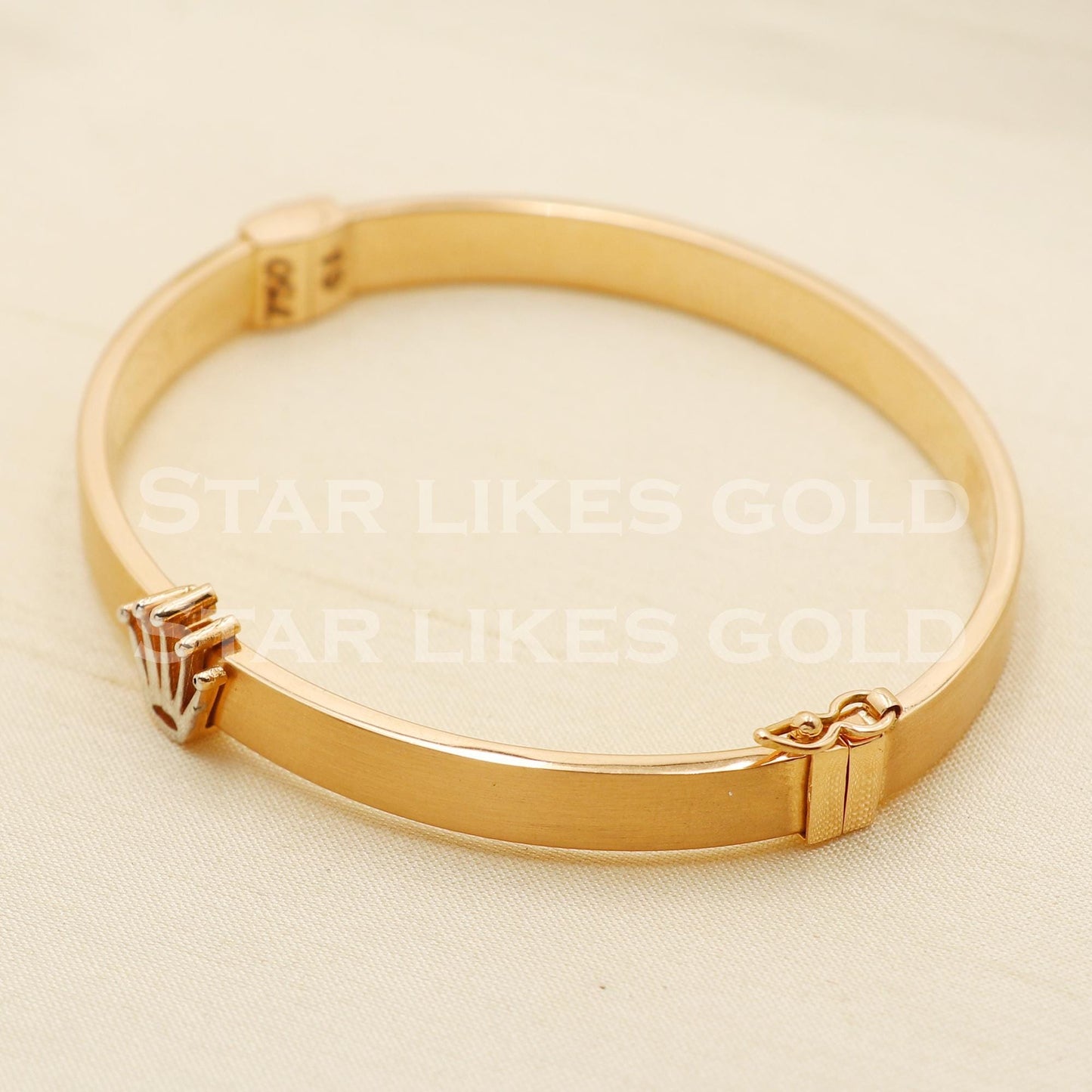 18 karat 18k gold bangle bracelet jewelry, PR1406