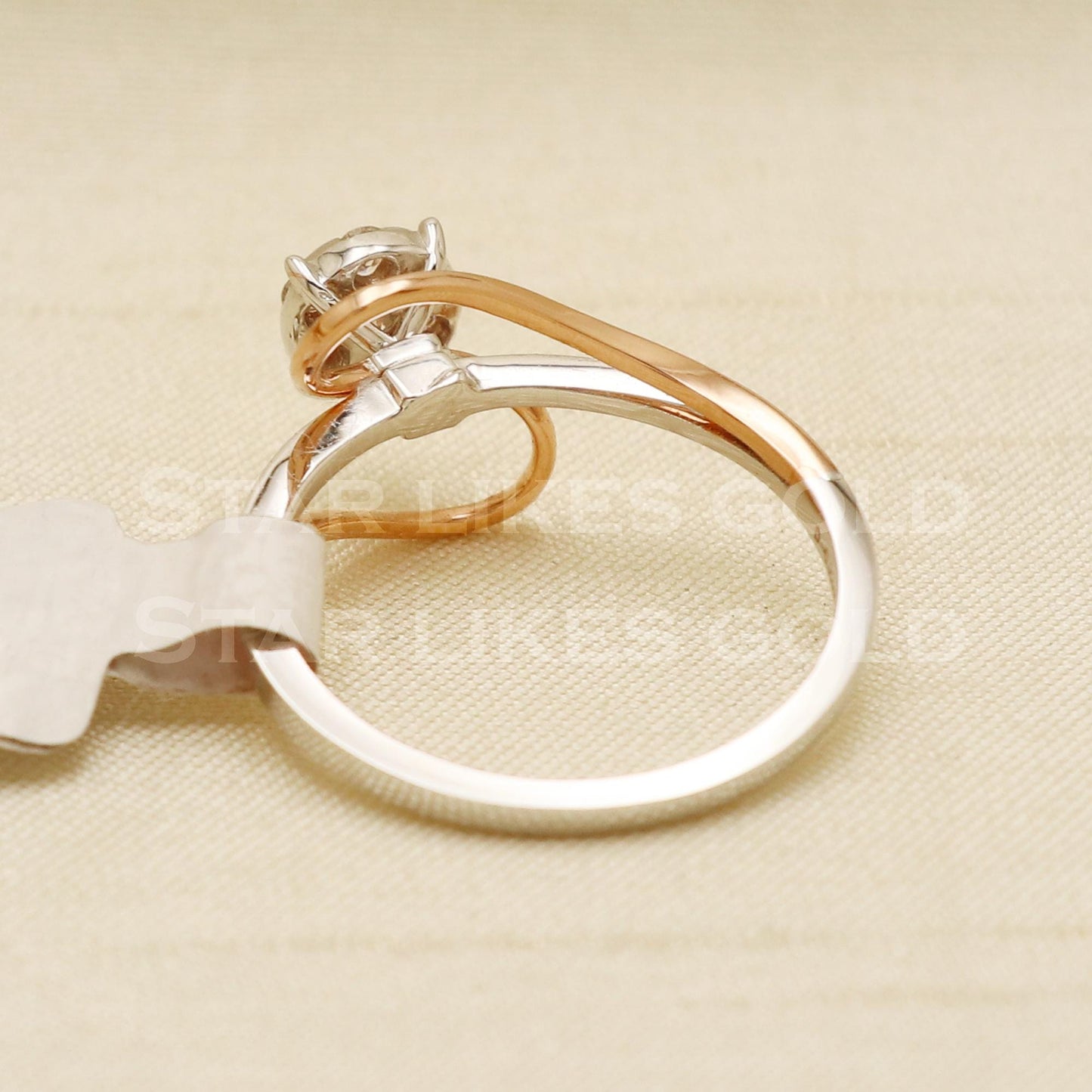 Handmade Natural Diamond Ring from India,14K gold Wt 2.31g, Diamond 0.22cts, Ring Size US All, width 6/12mm, PR1032