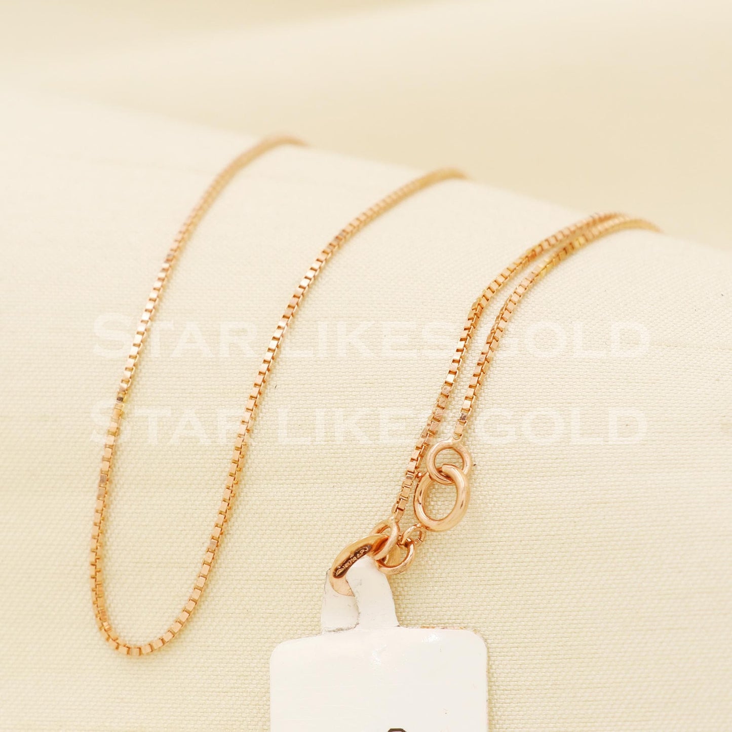 18k 18KT GOLD rose gold chain necklace Handmade fine Jewelry, PR1373