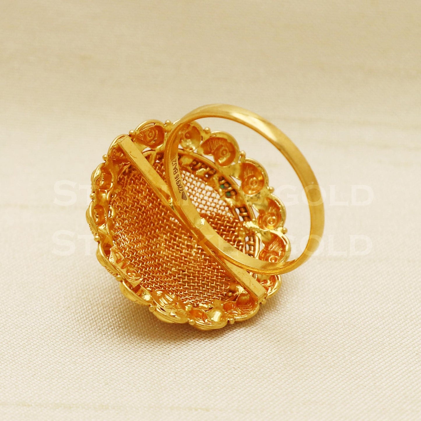 Traditional 22 karat 22k Gold Handmade Ring Jewelry, PR1047