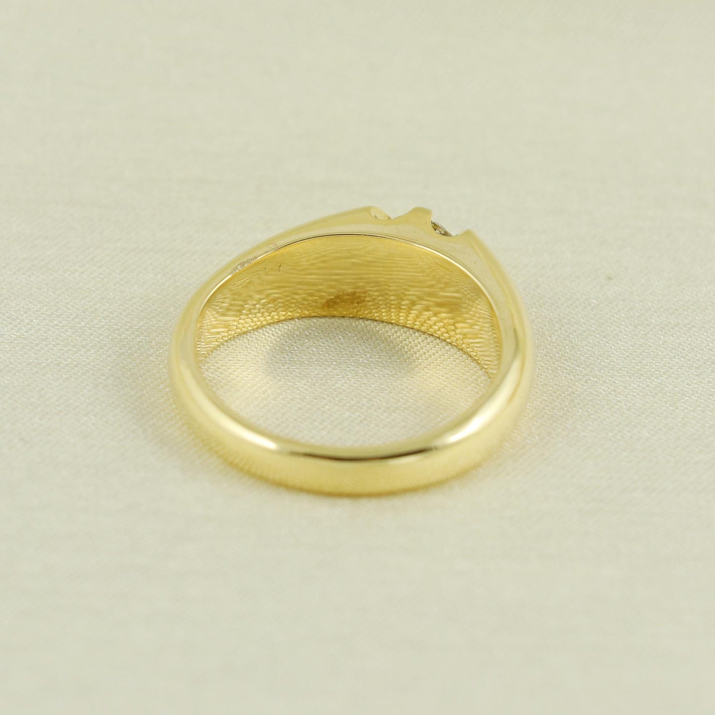 Natural Diamond Ring in 14k Gold from India, Two Tone Real Gold Ring, Handmade Gold Ring Jewelry, AN14