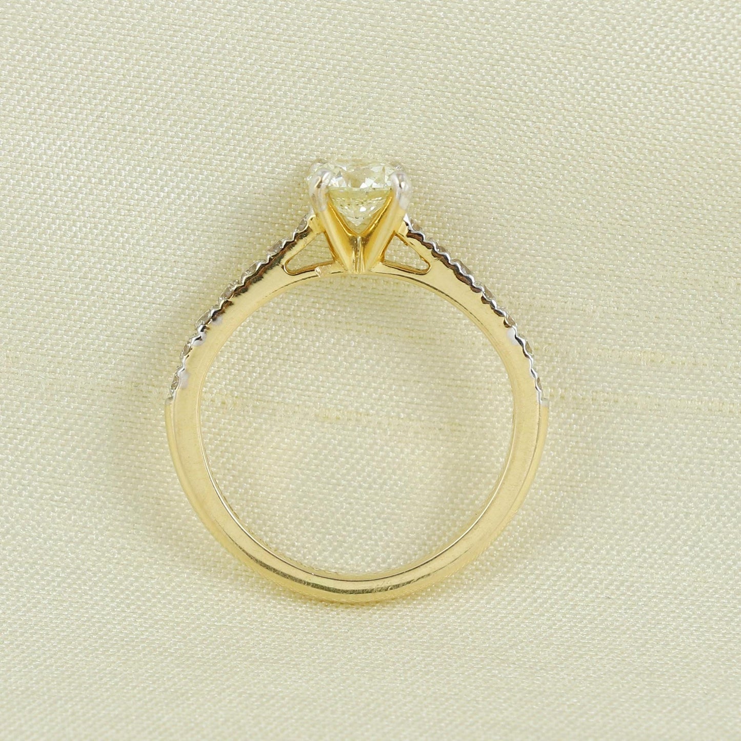 Natural Diamond Ring in 14k Gold from India, Real Gold Ring, Handmade Gold Ring Jewelry, AN17