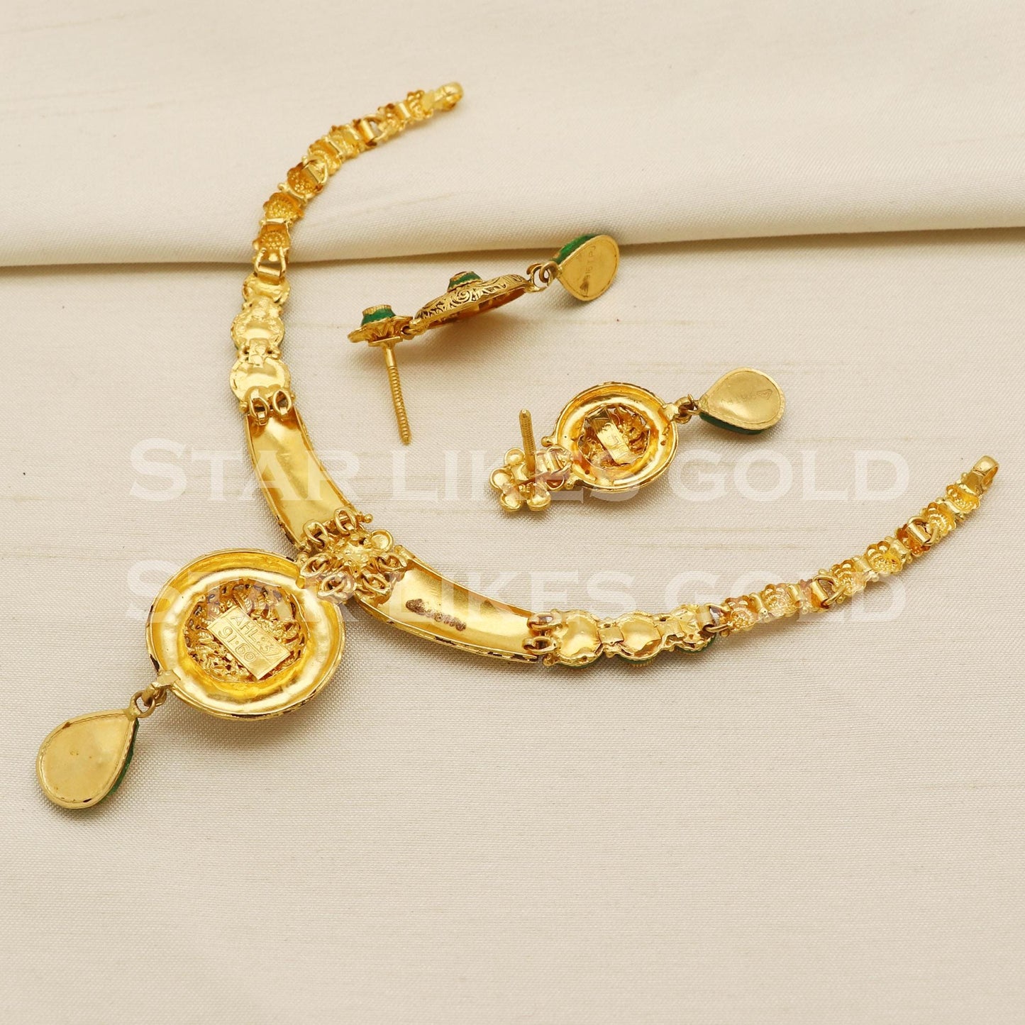 Traditional 22KT 22 Karat GOLD NECKLACE Wedding Jewelry, Perfect Gift for Loved Ones, PR1474