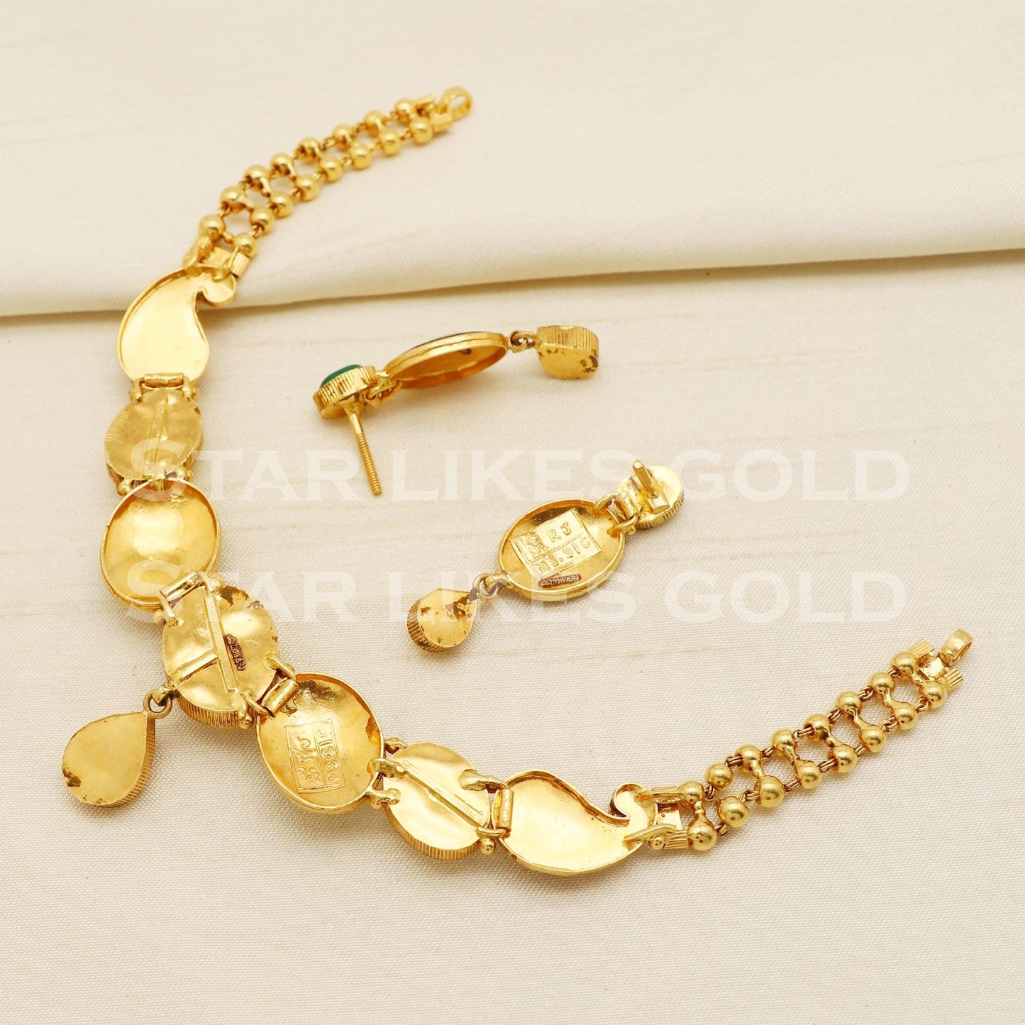 Traditional 22KT 22 Karat GOLD NECKLACE Wedding Jewelry, Perfect Gift for Loved Ones, PR1470