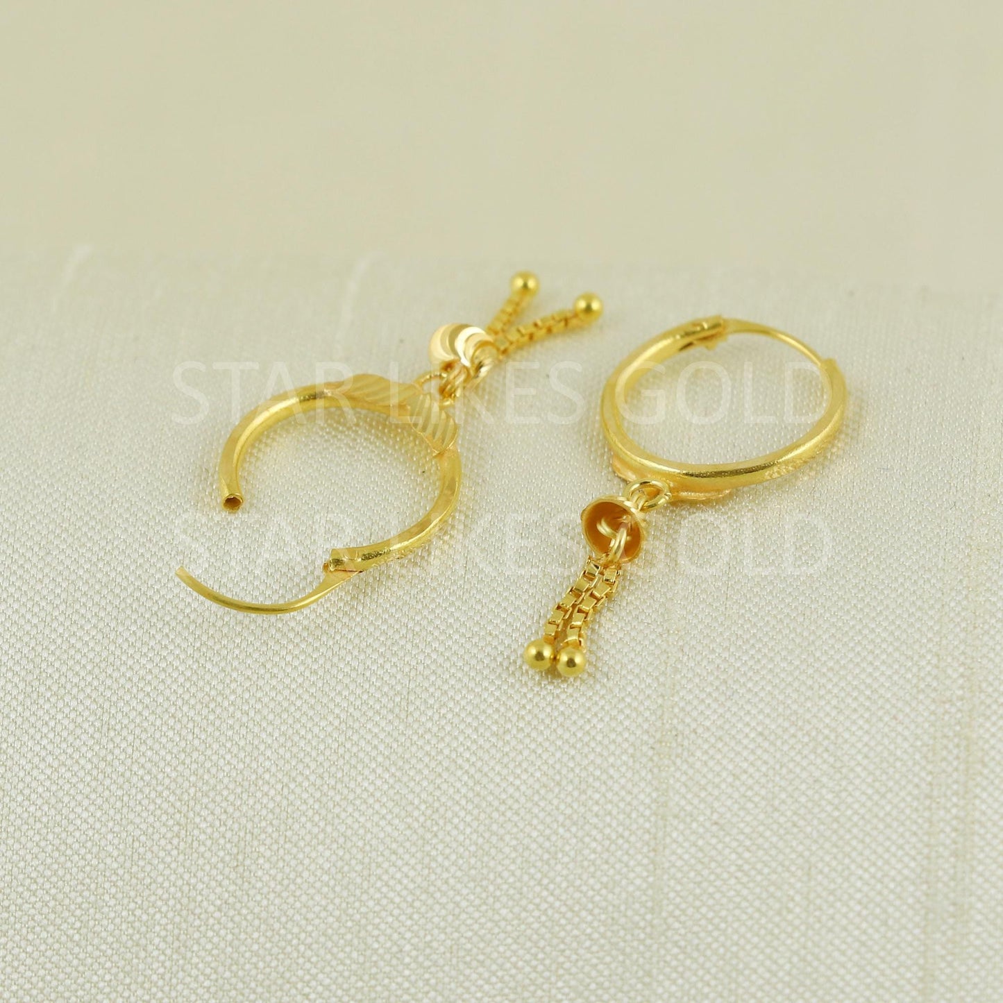 18k karat 18k gold bali Small hoop earrings