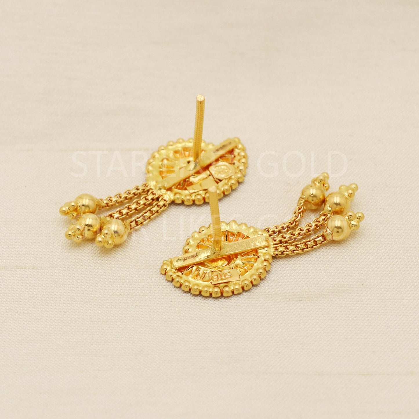 Designer Pure 22k 22 karat gold earrings jewelry, PR1679
