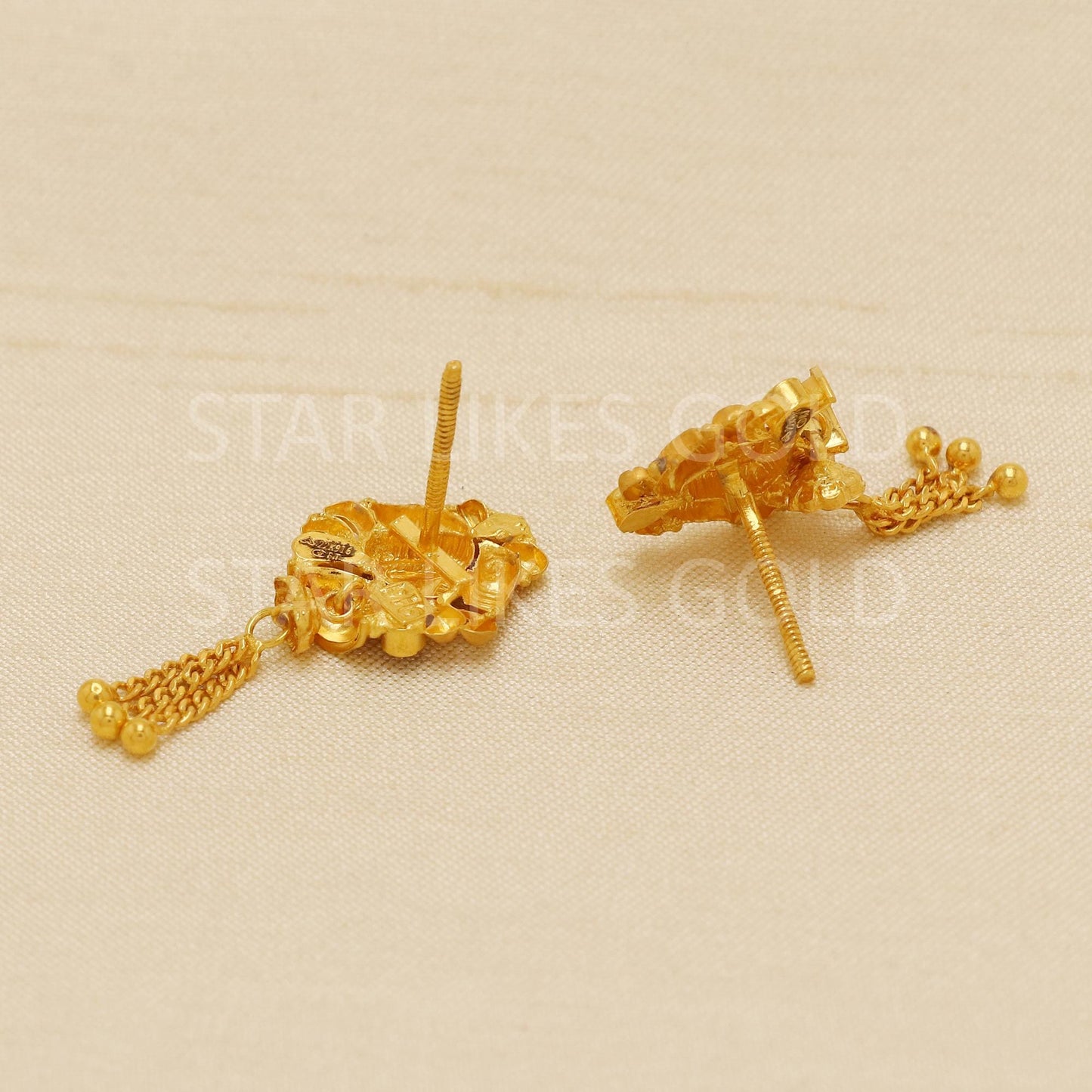 Indian design 22k gold earring for women ethnic wear jewelry