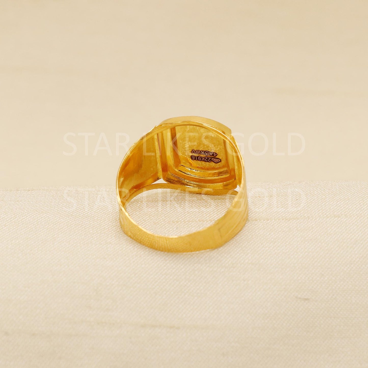 Handcrafted 22k Pure Gold handmade Rings - Unique Artisan Jewelry, 22k Jewelry, Designer Gold Ring, Hallmarked, B1930