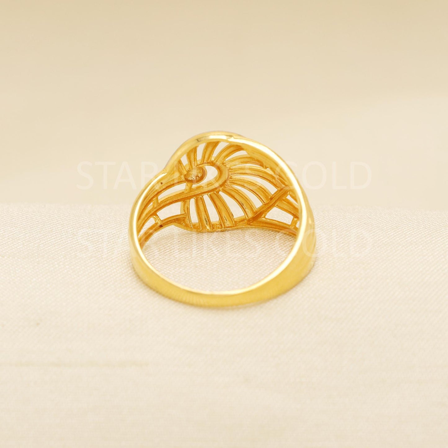 Two Tone - Handcrafted 22k Pure Gold handmade Rings - Artisan Jewelry, 22k Jewelry, Designer Gold Ring, Hallmarked, PR1879